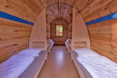 das Innere der Hütten - 4 Betten