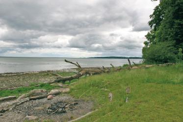 Das Gelände grenzt direkt an die Ostsee